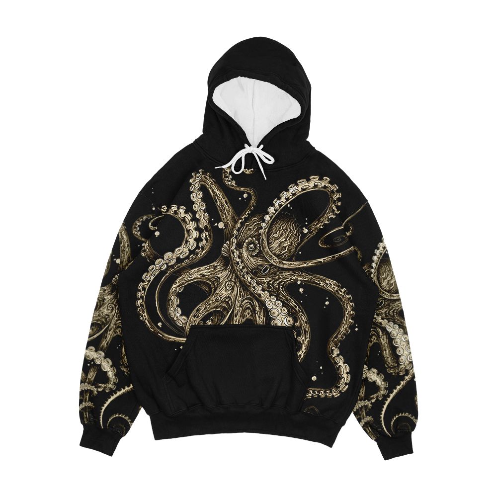 Octopsychedelia Sepia Men's All-Over-Print Hoodie