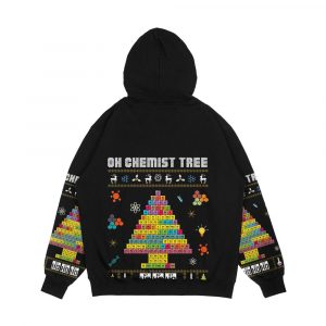Alternative view of Oh Chemist Tree Merry Christmas Ugly Sweater Chemistry Tee Men's All-Over-Print Hoodie