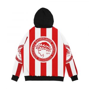 Alternative view of Olympiacos Piraeus Is My Love Forever Greek Football Gate 7 Men's All-Over-Print Hoodie