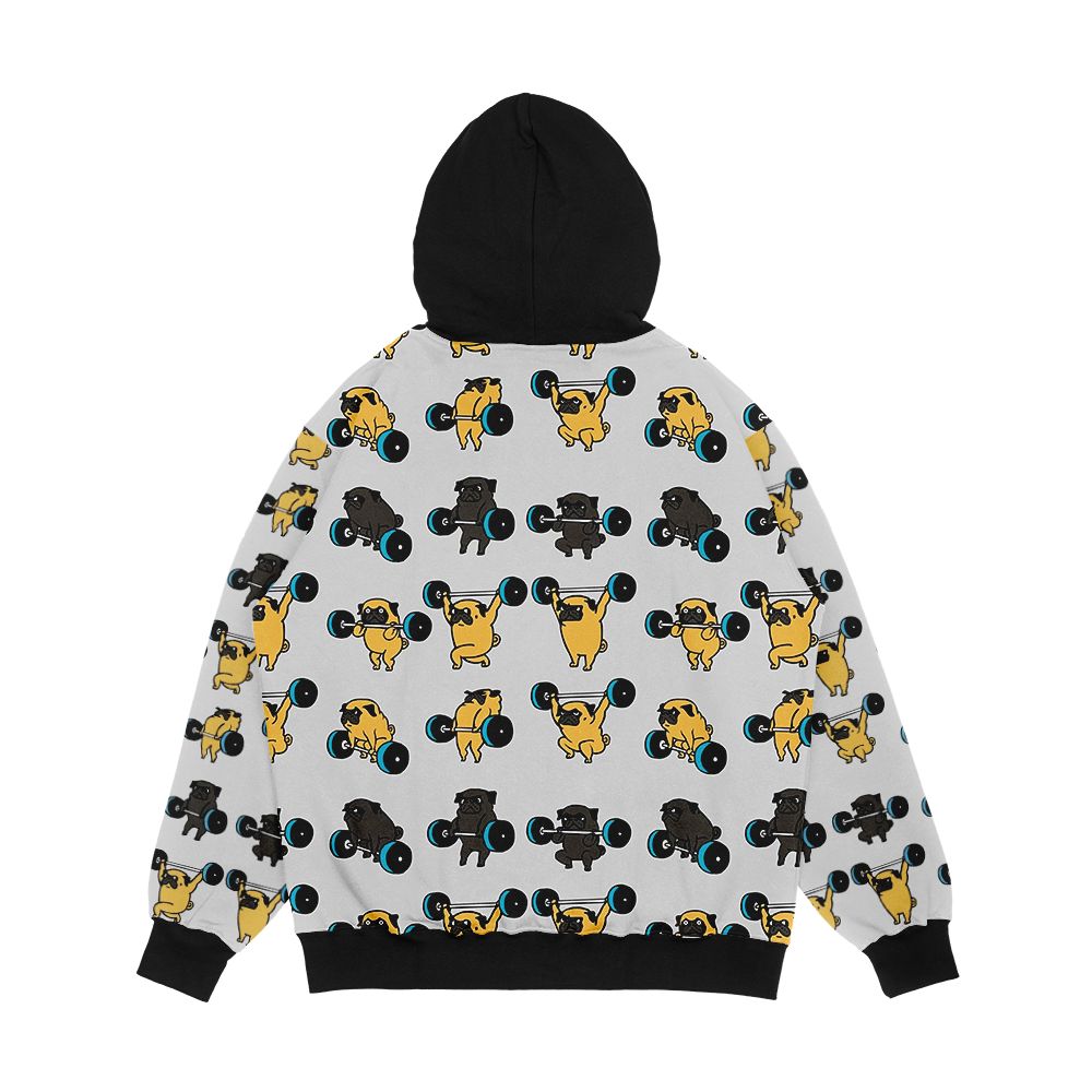 Olympic Lifting Pugs Men's All-Over-Print Hoodie - Image 2