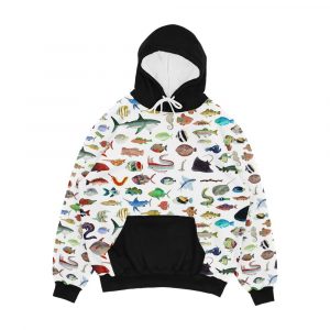 One Hundred Fish Men's All-Over-Print Hoodie