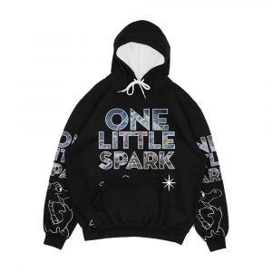 One Little Spark Blk Men's All-Over-Print Hoodie