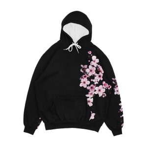 One Side Cherry Blossom Branch Men's All-Over-Print Hoodie