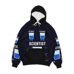 Optimist Pessimist Scientist Men's All-Over-Print Hoodie
