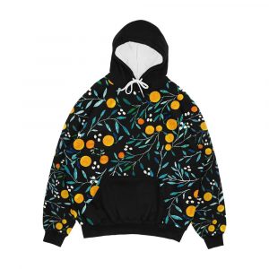 Oranges On Black Men's All-Over-Print Hoodie