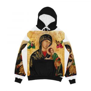 Our Lady Of Perpetual Help Russian Orthodox Icon Madonna And Child Virgin Mary Men's All-Over-Print Hoodie