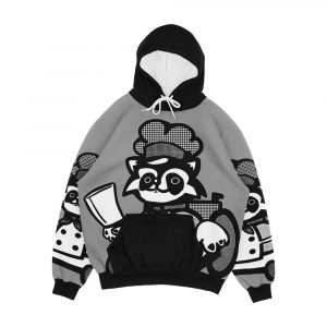 Overcooked Raccoon Men's All-Over-Print Hoodie