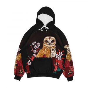 Owl Floral Eclipse Men's All-Over-Print Hoodie