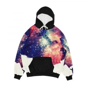 Painting The Universe Colorful Negative Space Art Men's All-Over-Print Hoodie