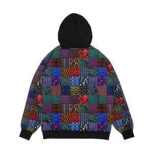 Alternative view of Patchwork London Transport Fabric Montage Men's All-Over-Print Hoodie