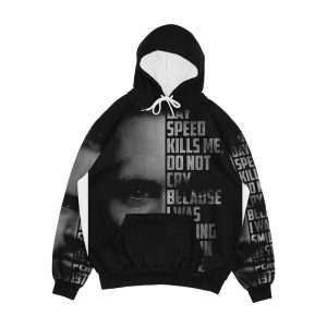 Paul Walker Text Portrait Men's All-Over-Print Hoodie