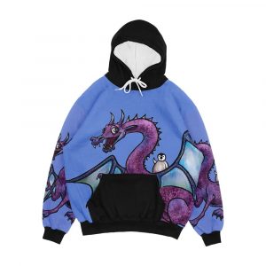 Penguin And Dragon Save The Day Men's All-Over-Print Hoodie