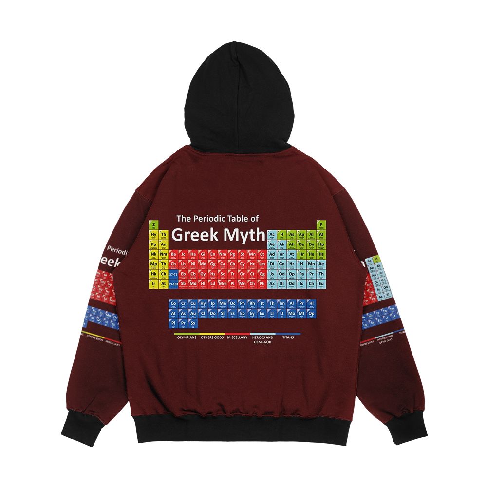 Periodic Table Of Greek Mythology Men's All-Over-Print Hoodie - Image 2