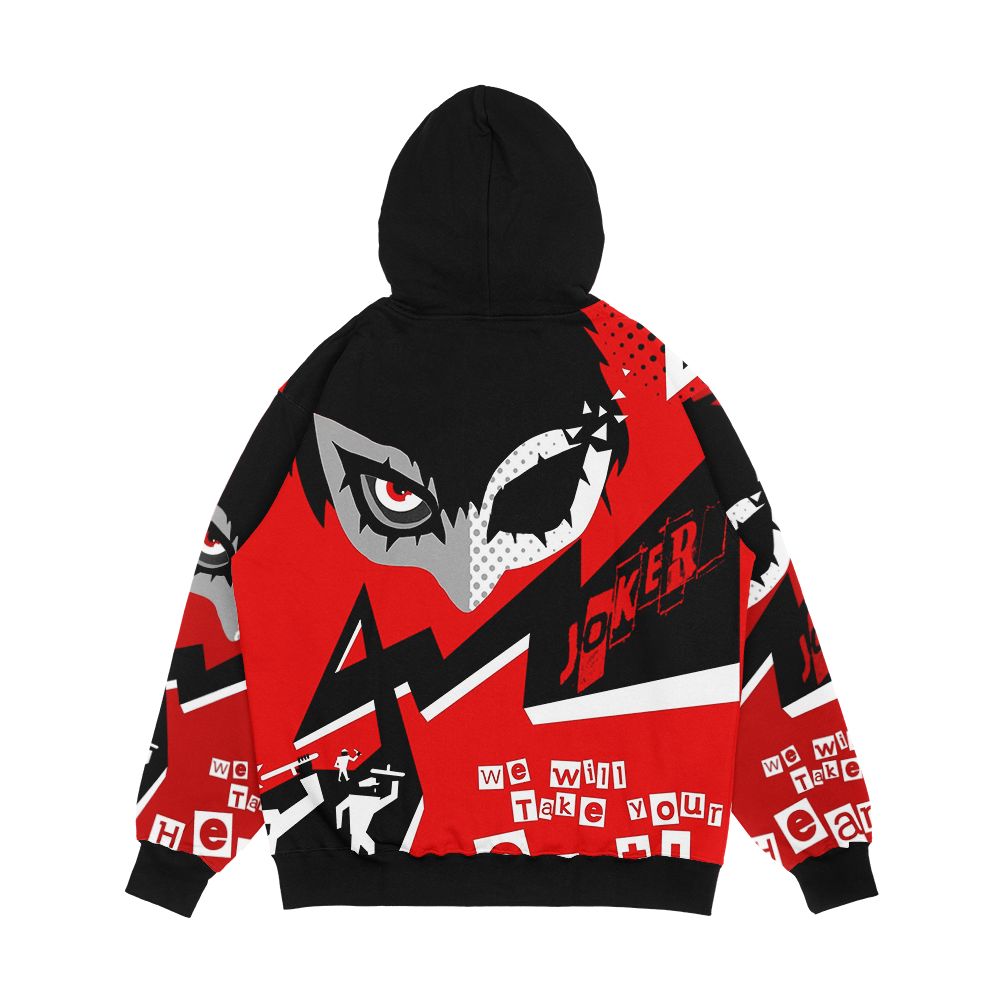 Persona 5 Joker Take Your Heart Men's All-Over-Print Hoodie - Image 2