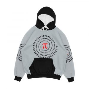 Pi Spiral Science Mathematics Math Irrational Number Sequence Men's All-Over-Print Hoodie