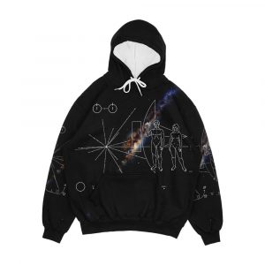 Pioneer 10 And Pioneer Plaque And Milky Way Galaxy Men's All-Over-Print Hoodie