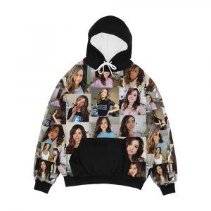 Pokimane Collage Artwork Men's All-Over-Print Hoodie