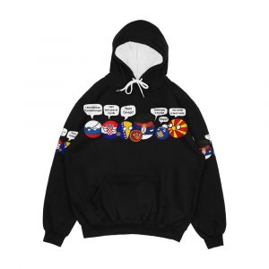 Polandball Yugoslavia Family Portrait With Dialogues Men's All-Over-Print Hoodie