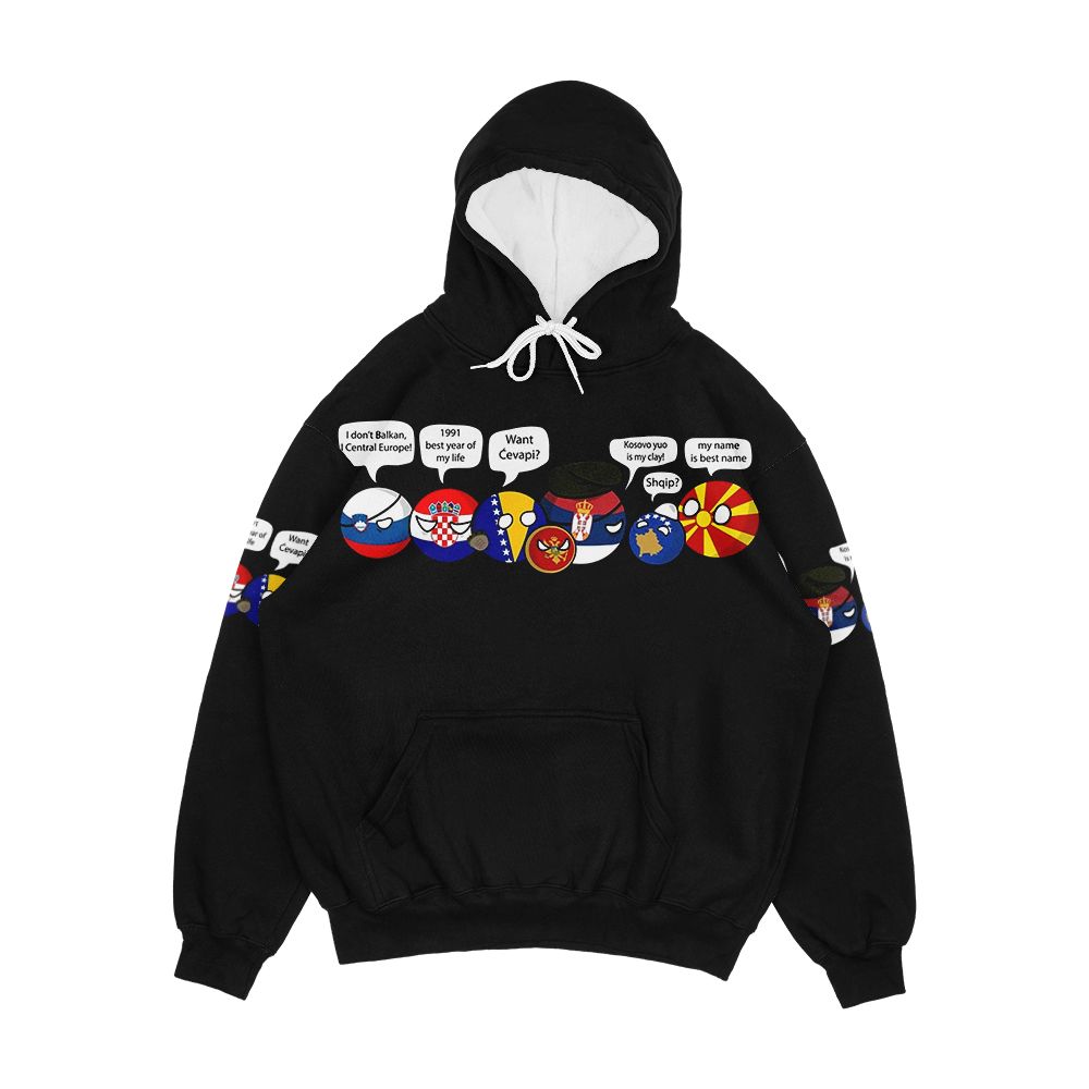 Polandball Yugoslavia Family Portrait With Dialogues Men's All-Over-Print Hoodie