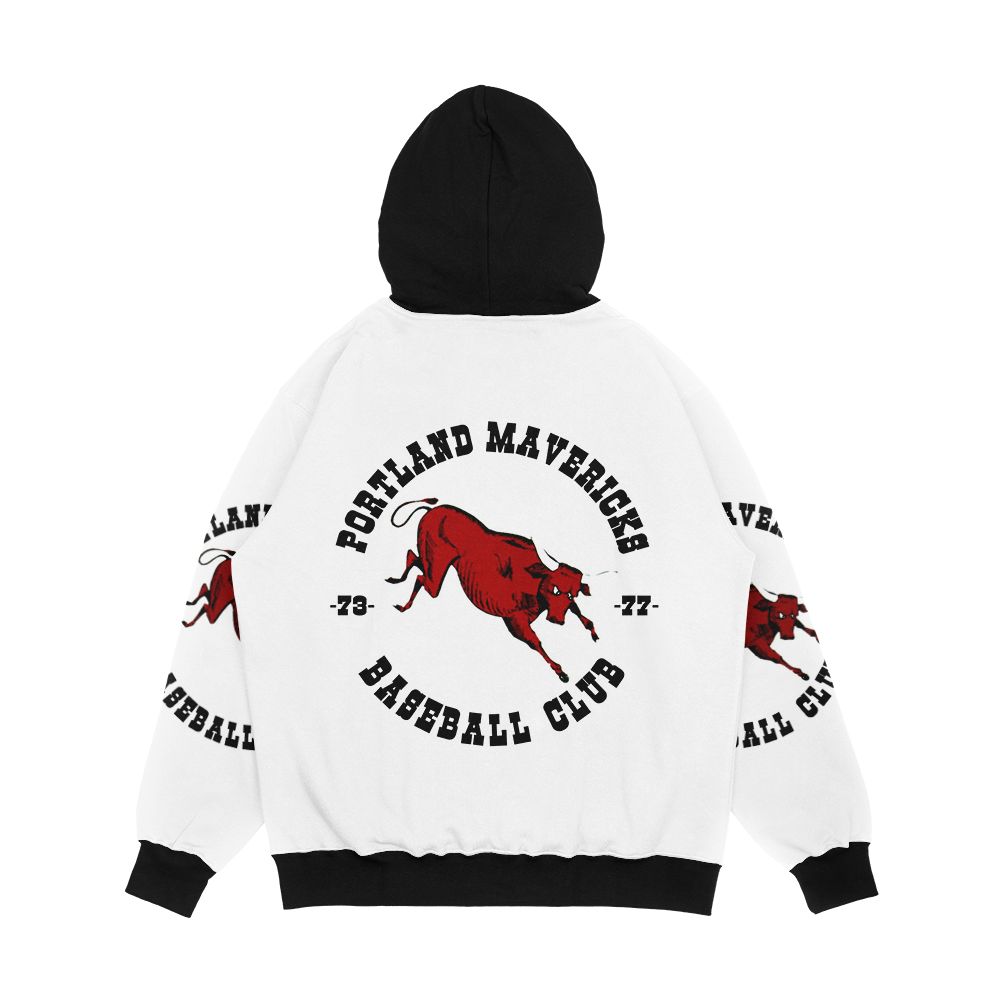 Portland Mavericks Baseball Club Shirt Retro Vintage 70S Tbt Men's All-Over-Print Hoodie - Image 2