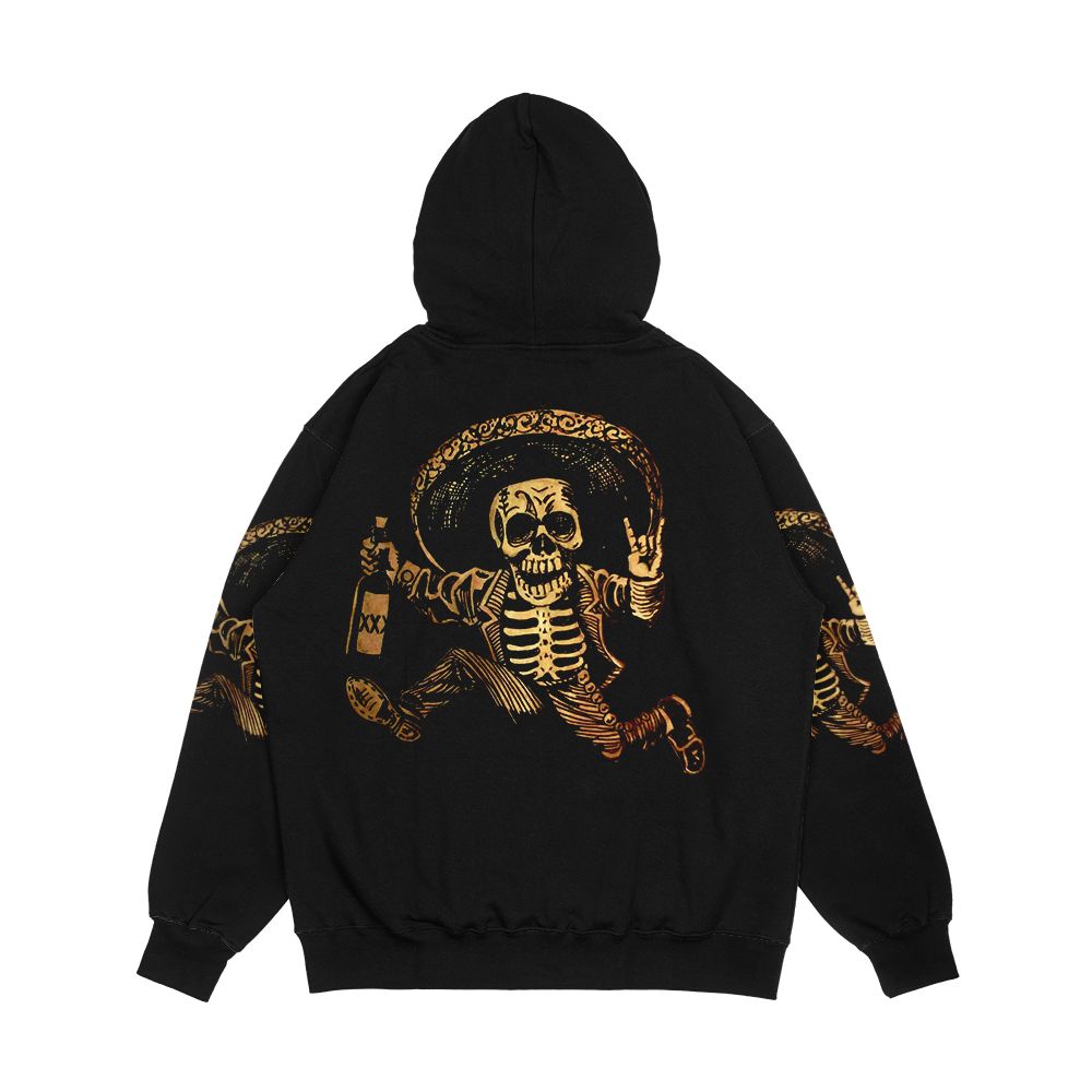 Posada Day Of The Dead Outlaw Men's All-Over-Print Hoodie - Image 2