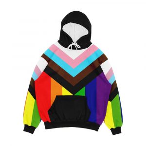 Progressive Rainbow Flag Pride Men's All-Over-Print Hoodie