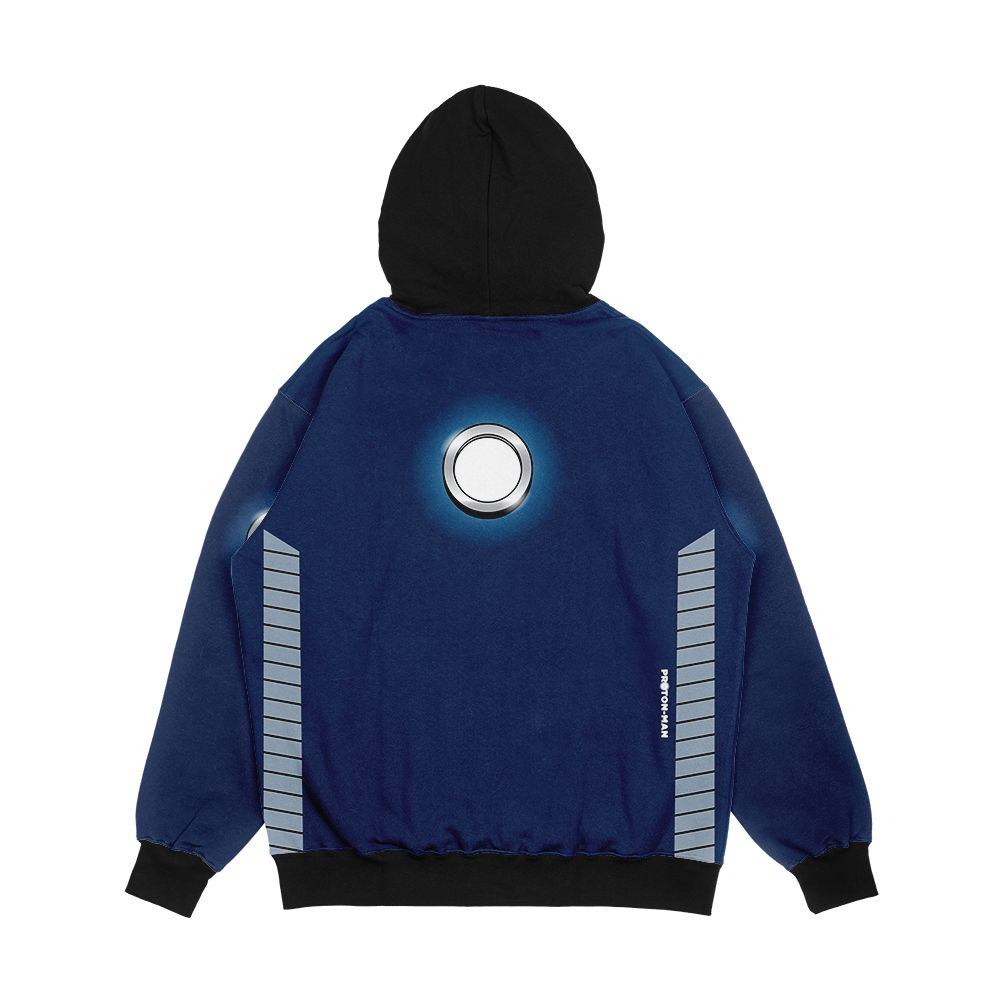 Proton Man Costume Shirt Adults Men's All-Over-Print Hoodie - Image 2