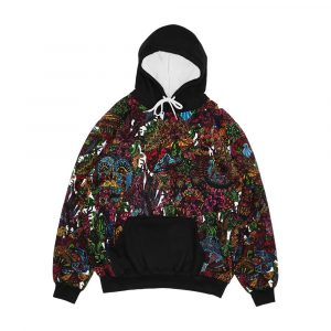 Psychedelic Cartoon Men's All-Over-Print Hoodie
