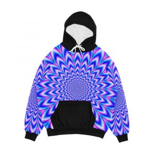 Psychedelic Pulse In Blue And Pink Men's All-Over-Print Hoodie