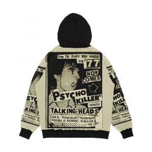 Alternative view of Psycho Killer Talking Heads Post Punk Concert Poster 1977 Men's All-Over-Print Hoodie