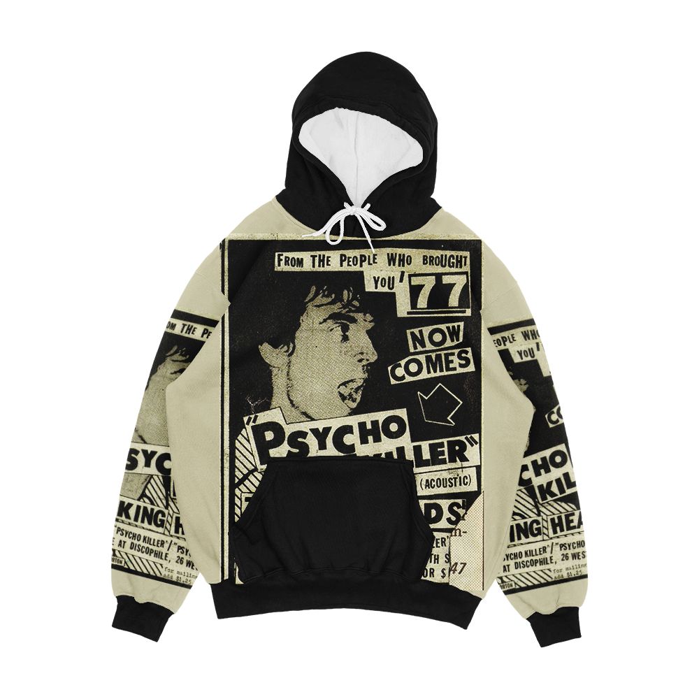 Psycho Killer Talking Heads Post Punk Concert Poster 1977 Men's All-Over-Print Hoodie