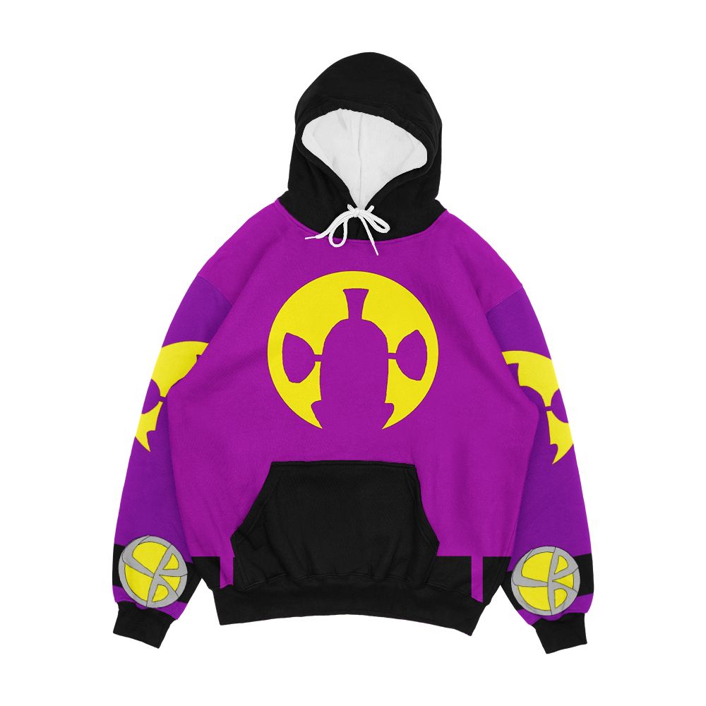 Purple And Yellow Forever Larryboy Homage Men's All-Over-Print Hoodie