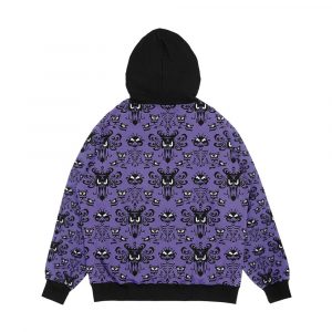 Alternative view of Purple Haunted Mansion Wallpaper Men's All-Over-Print Hoodie
