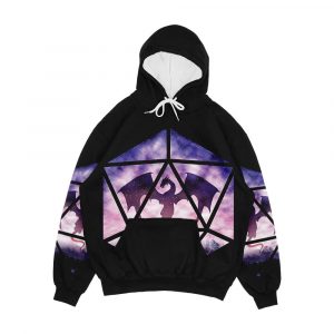 Purple Sky Dragon D20 Men's All-Over-Print Hoodie