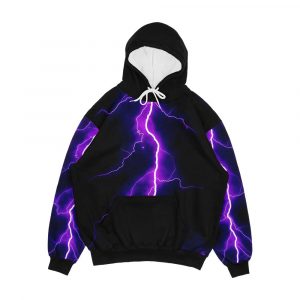 Purple Thunder Men's All-Over-Print Hoodie