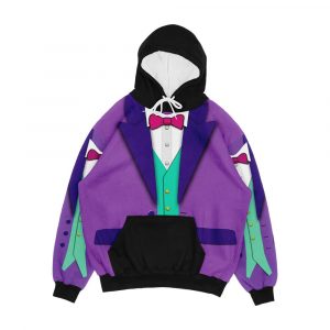 Purple Tuxedo Bowtie And Vest Men's All-Over-Print Hoodie
