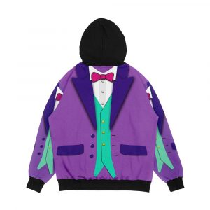 Alternative view of Purple Tuxedo Bowtie And Vest Men's All-Over-Print Hoodie