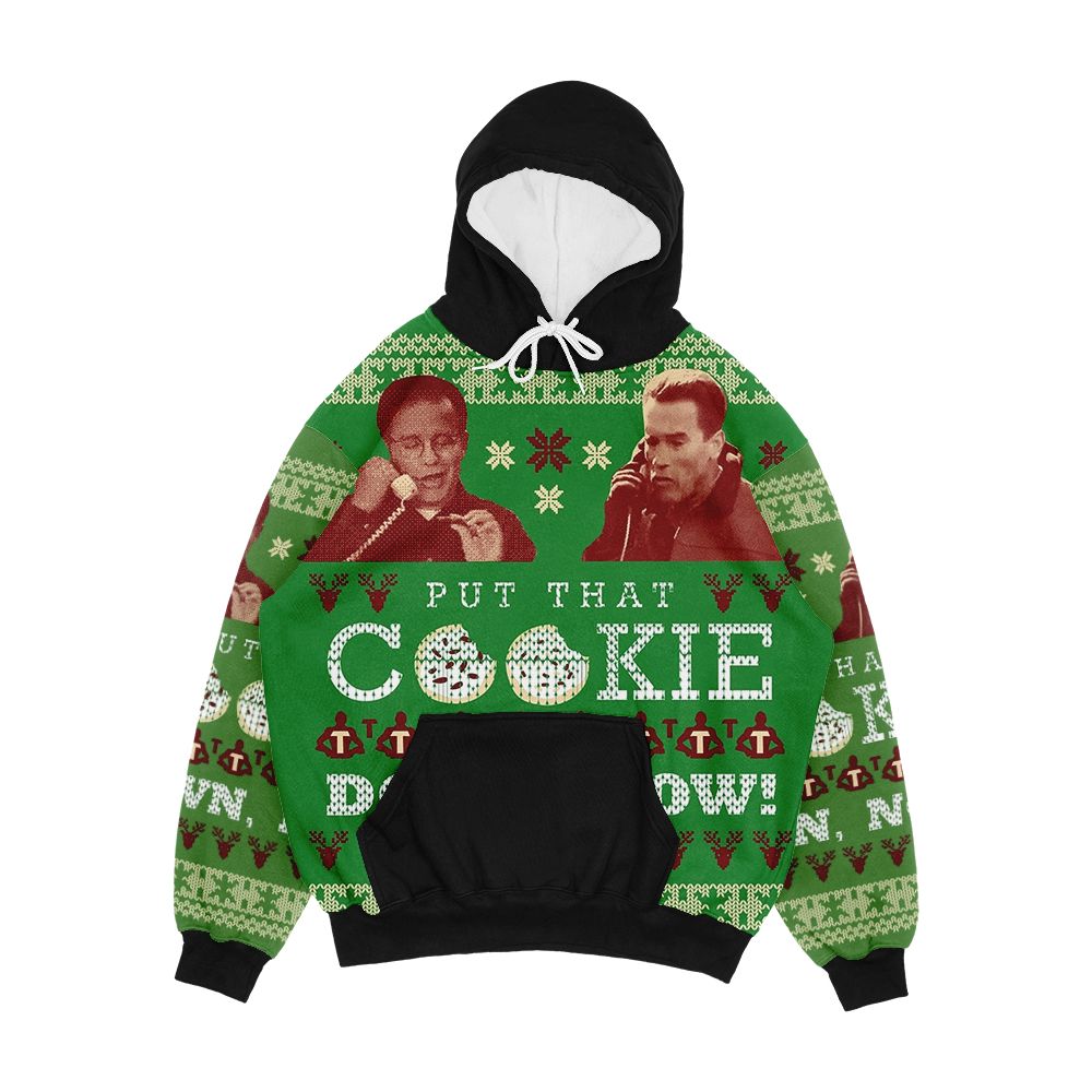 Put That Cookie Down Now Ugly Sweater Design Men's All-Over-Print Hoodie