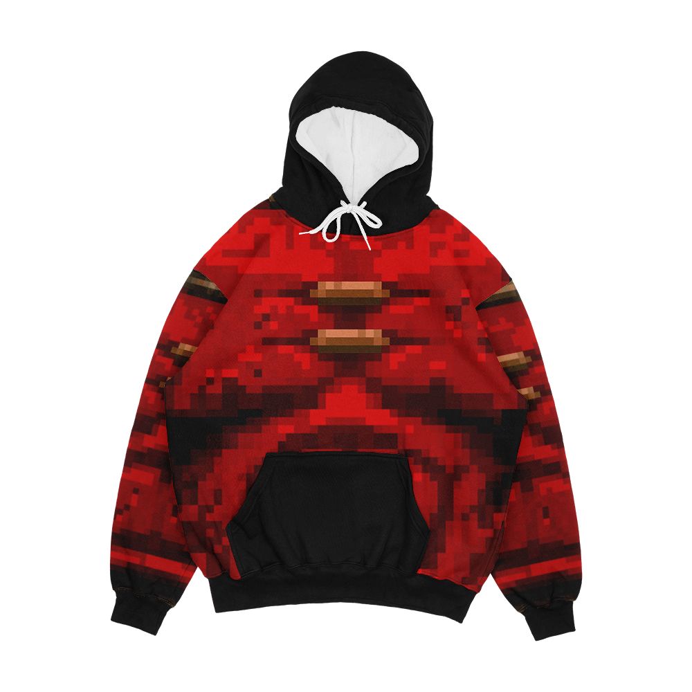 Quake Red Armor Men's All-Over-Print Hoodie