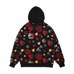 Alternative view of Queen Of Hearts Icons Men's All-Over-Print Hoodie