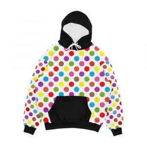 Rainbow Colors Polka Dots Pattern Men's All-Over-Print Hoodie