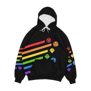 Rainbow Dice Set Tabletop Rpg Gaming Men's All-Over-Print Hoodie