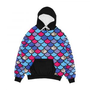 Rainbow Fish Scales Men's All-Over-Print Hoodie