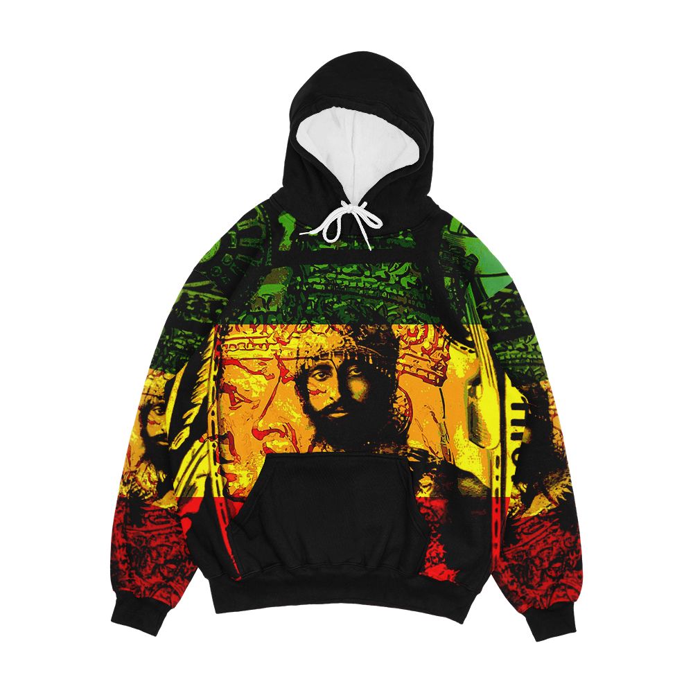 Rasta Haile Selassie Natural Mystic Lion Of Judah Men's All-Over-Print Hoodie