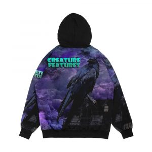 Alternative view of Raven House Men's All-Over-Print Hoodie