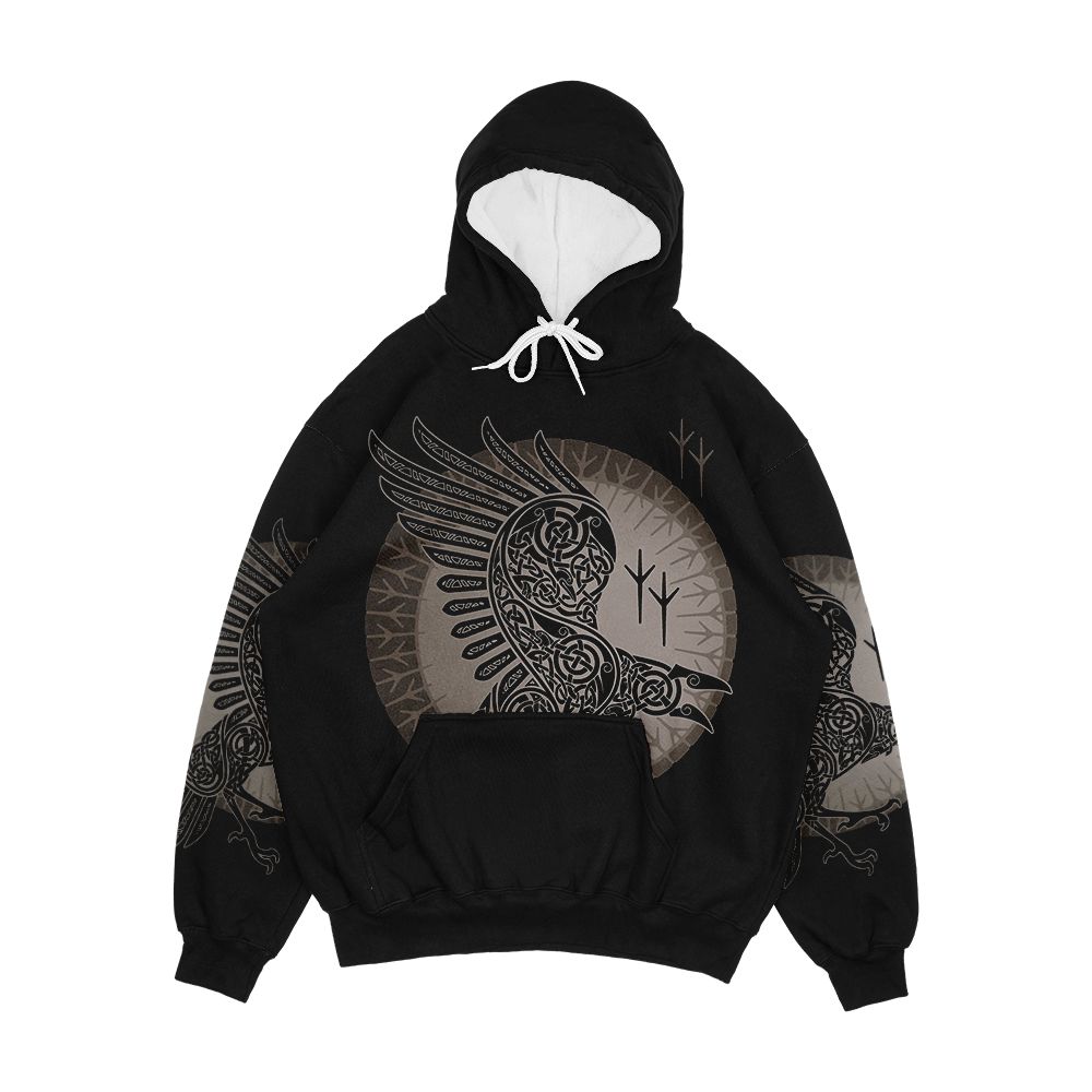 Raven Men's All-Over-Print Hoodie