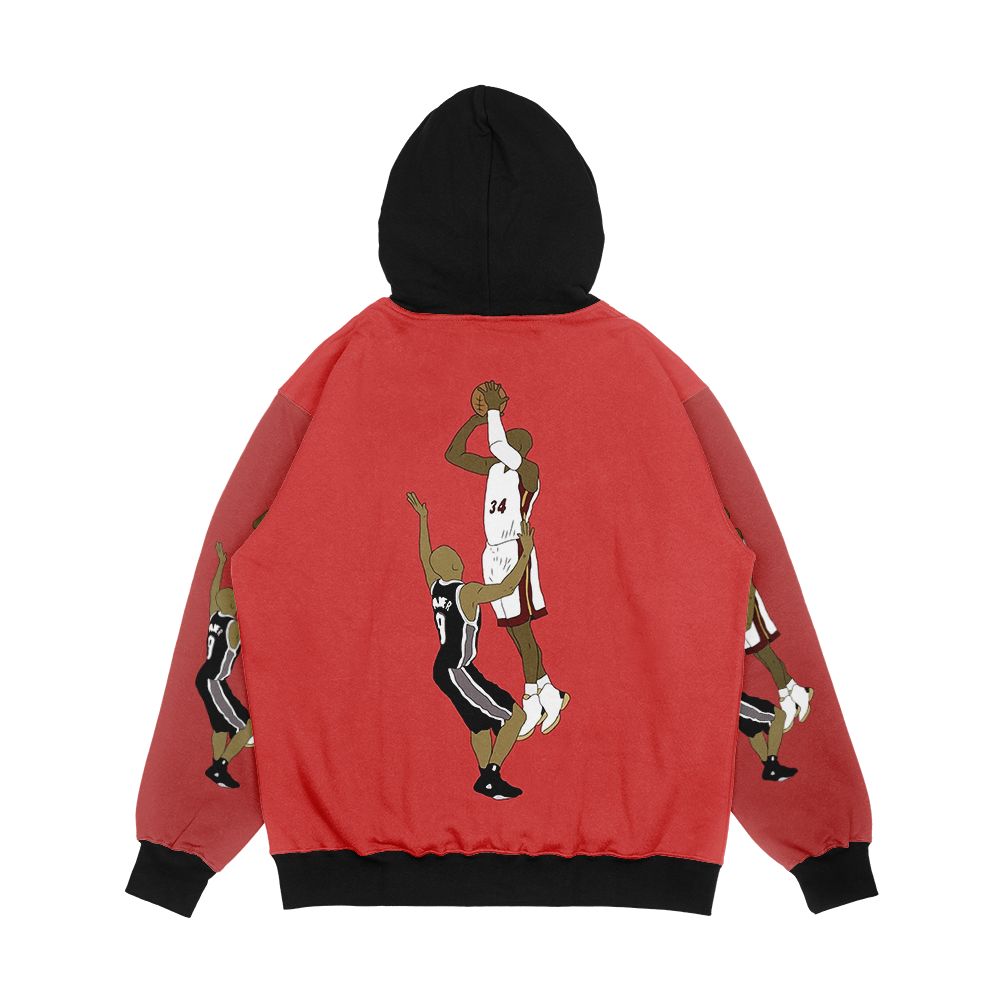 Ray Allen Clutch Shot Men's All-Over-Print Hoodie - Image 2