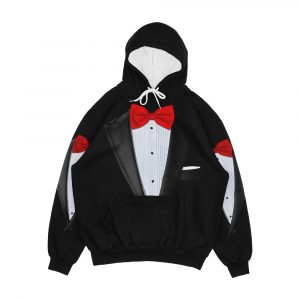 Realistic Tuxedo Shirt Men's All-Over-Print Hoodie