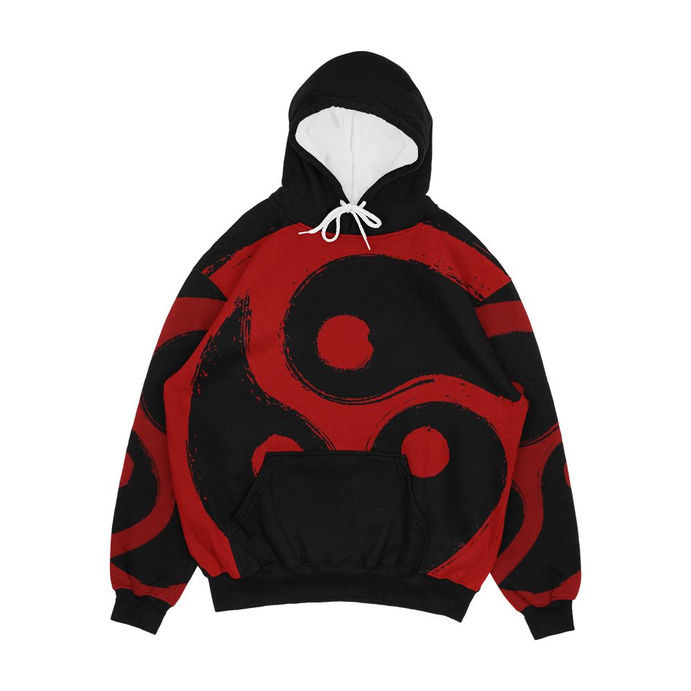 Red Bdsm Triskelion Grunge Men's All-Over-Print Hoodie