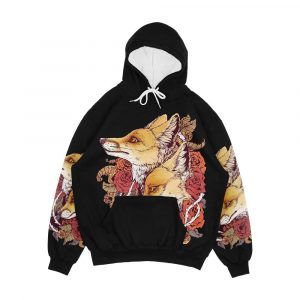 Red Fox Bloom Men's All-Over-Print Hoodie